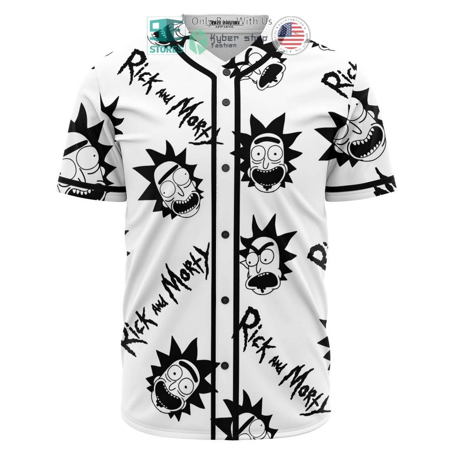 BEST Rick Sanchez pattern white Baseball Jersey baseball jersey product view 1