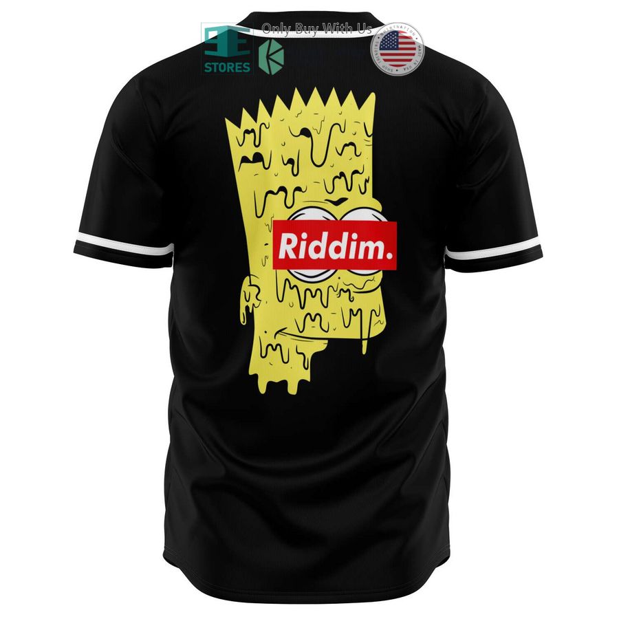 BEST Riddim Bart Simpson black Baseball Jersey baseball jersey product view 1