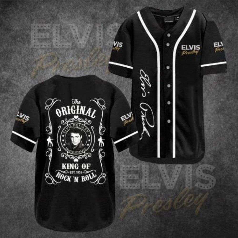 Rock n Roll Icon: Elvis Presley Baseball Jersey – Limited Edition Collectible baseball jersey product view 2