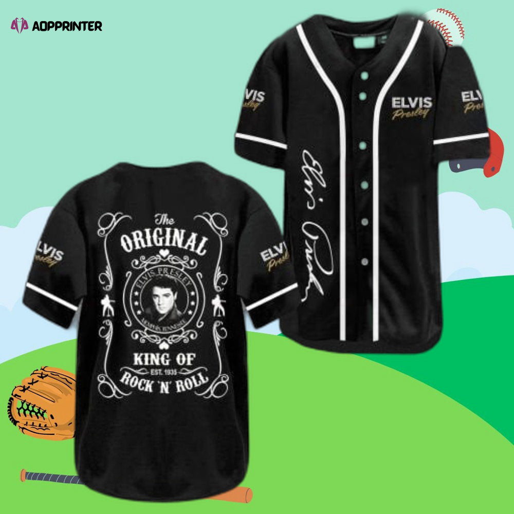 Rock n Roll Icon: Elvis Presley Baseball Jersey – Limited Edition Collectible baseball jersey product view 1