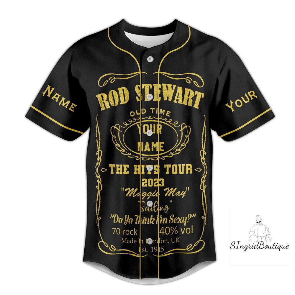 Rod Stewart Jersey Shirt, Custom Rod Stewart Baseball Jersey - lylyprint.com baseball jersey product view 2