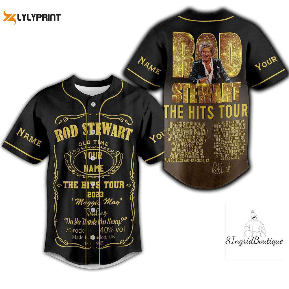 Rod Stewart Jersey Shirt, Custom Rod Stewart Baseball Jersey - lylyprint.com baseball jersey product view 1