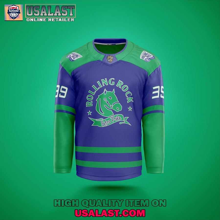 Rolling Rock Beer Custom Hockey Jersey hockey jersey product view 1