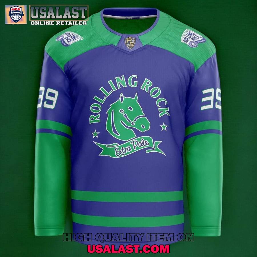 Rolling Rock Beer Custom Hockey Jersey hockey jersey product view 2