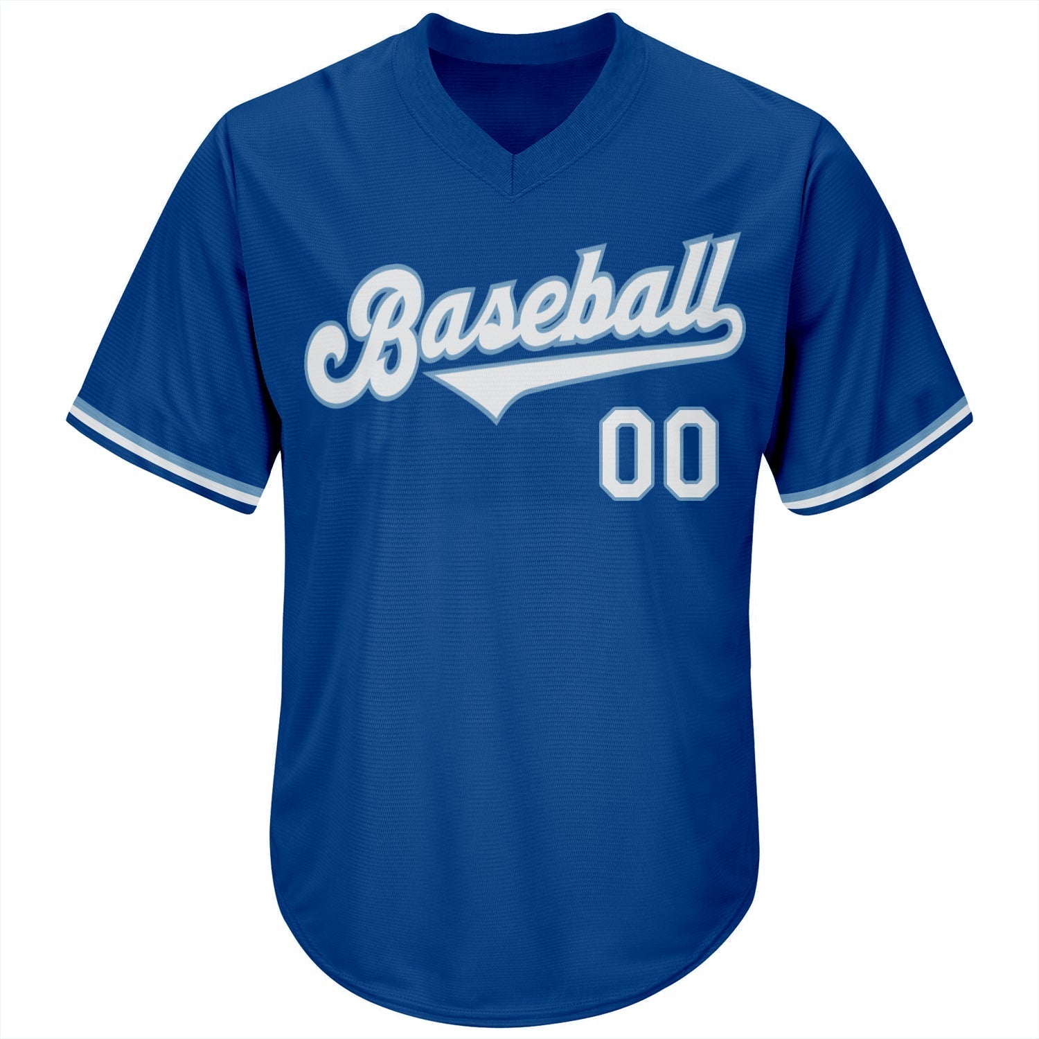 Custom Royal White-Light Blue Authentic Throwback Rib-Knit Baseball Jersey Shirt baseball jersey product view 2