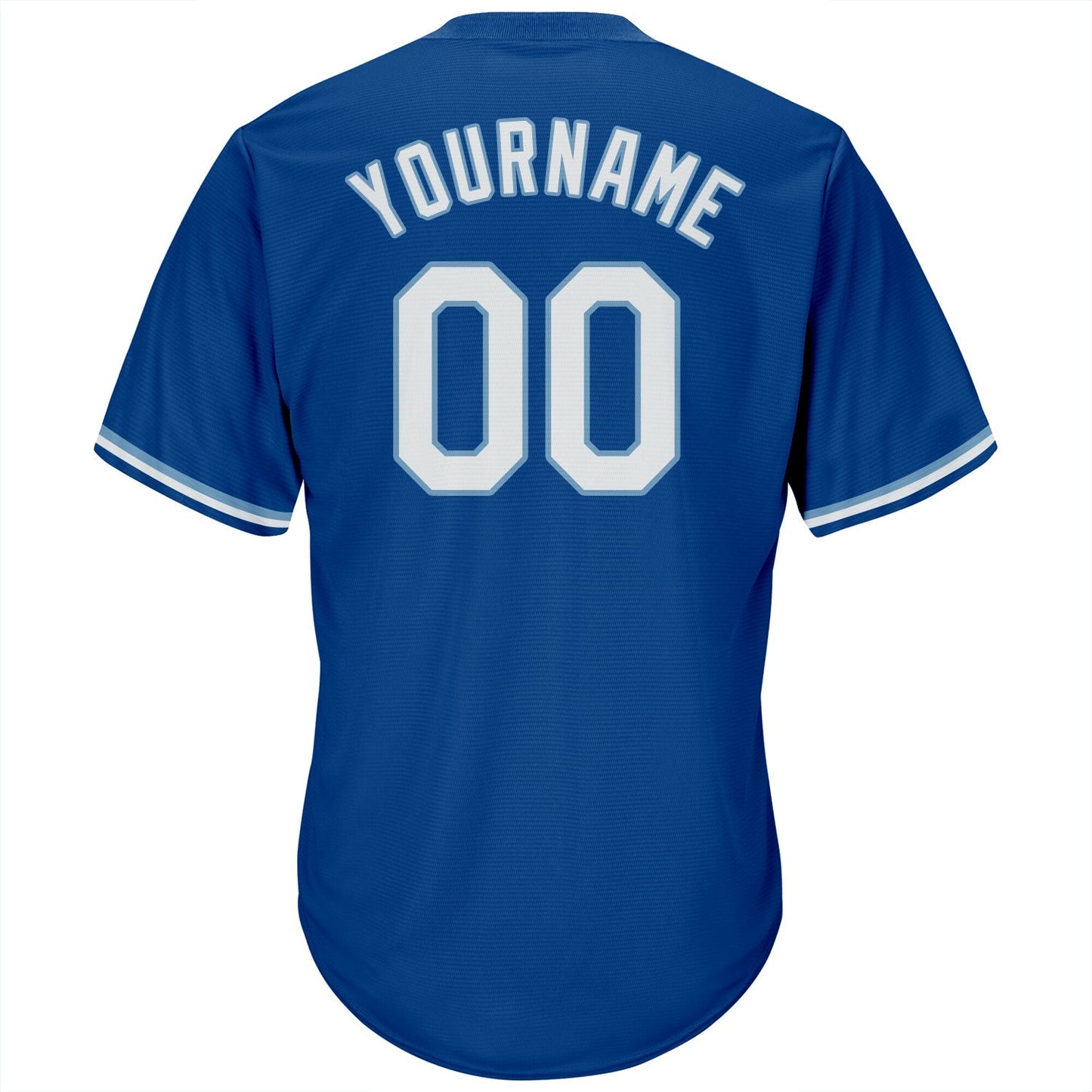 Custom Royal White-Light Blue Authentic Throwback Rib-Knit Baseball Jersey Shirt baseball jersey product view 3