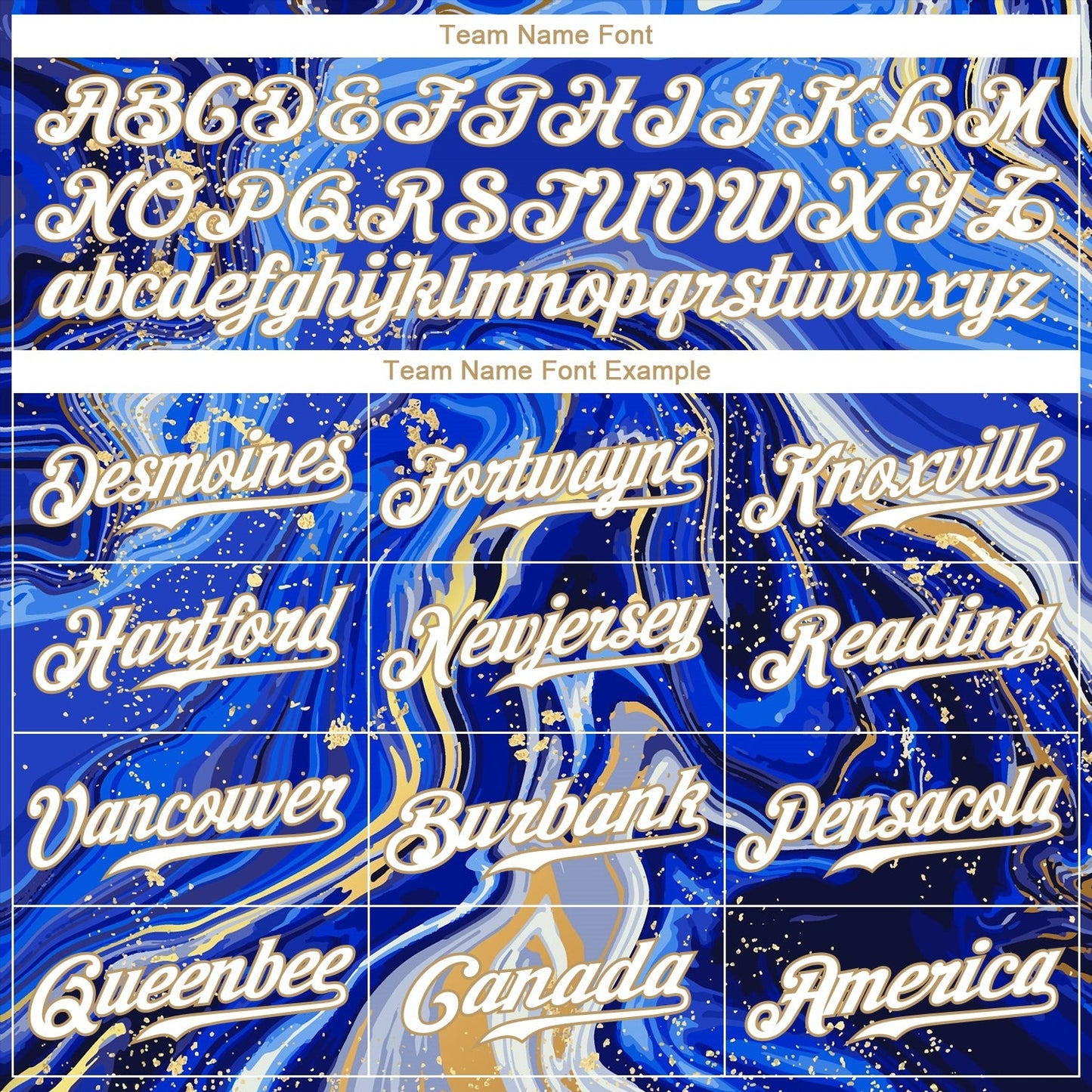 Custom Royal White-Old Gold 3D Pattern Design Marble Authentic Baseball Jersey baseball jersey product view 4