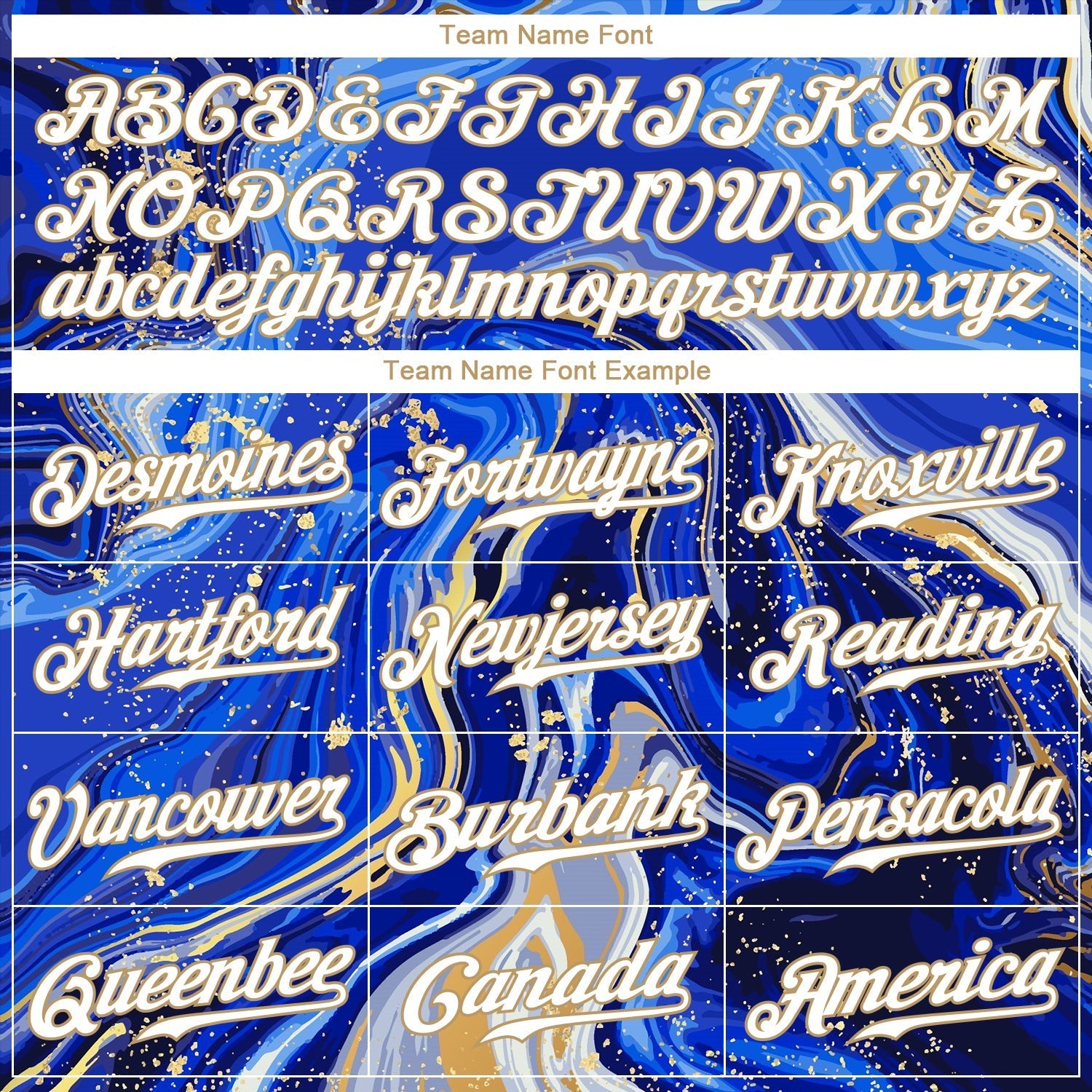Custom Royal White-Old Gold 3D Pattern Design Marble Authentic Baseball Jersey baseball jersey product view 4