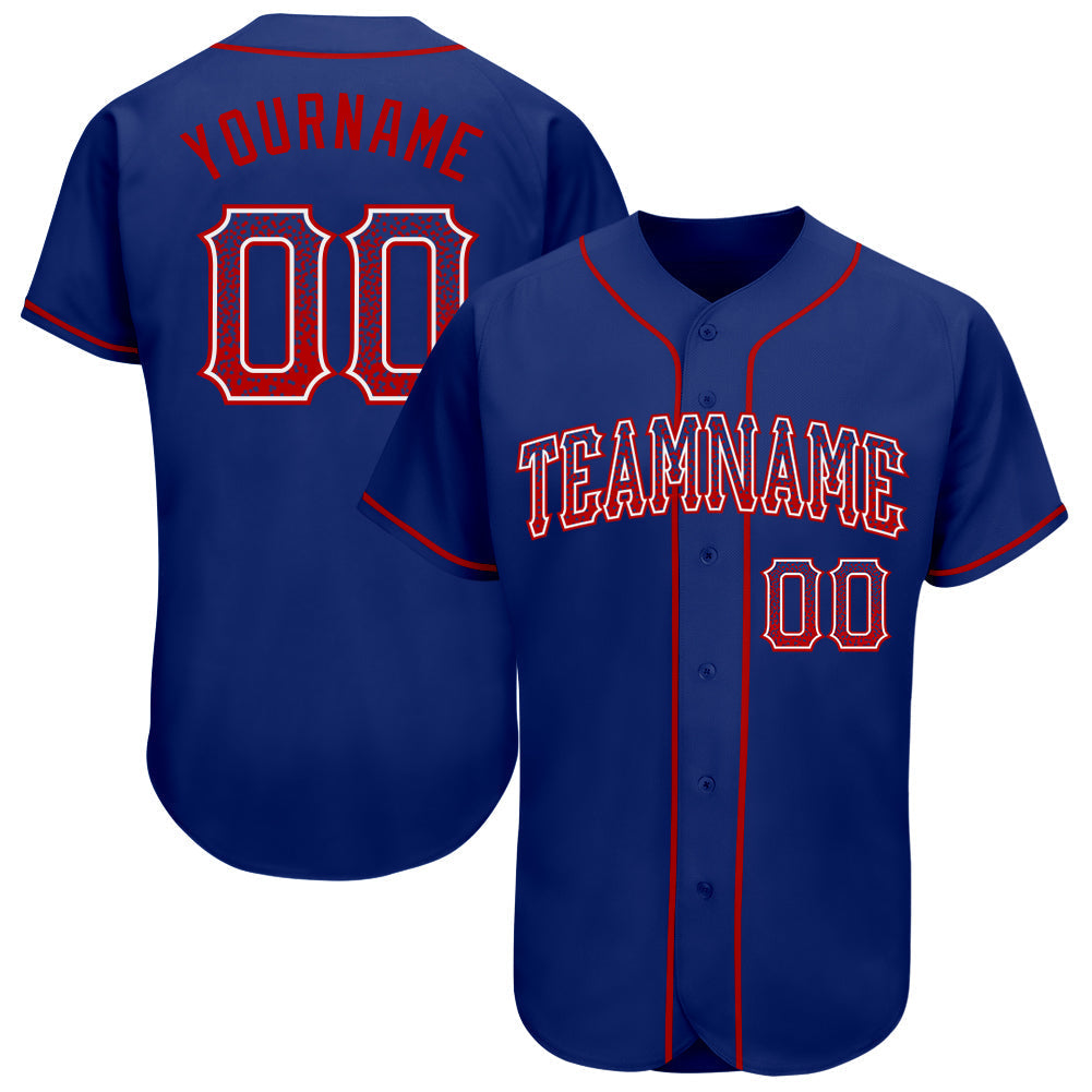 Custom Royal Red-White Authentic Drift Fashion Baseball Jersey baseball jersey product view 1