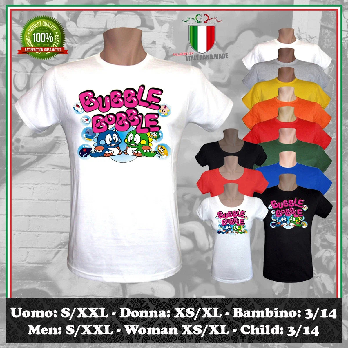 VINTAGE GAMES RETRO AMIGA COMMODORE 64 BUBBLE BOBBLE T-SHIRT MEN WOMEN CHILD Unisex T-shirt, Sweatshirt, Hoodie, Long Sleeve Tee - T-Shirt, Sweatshirt, Hoodie