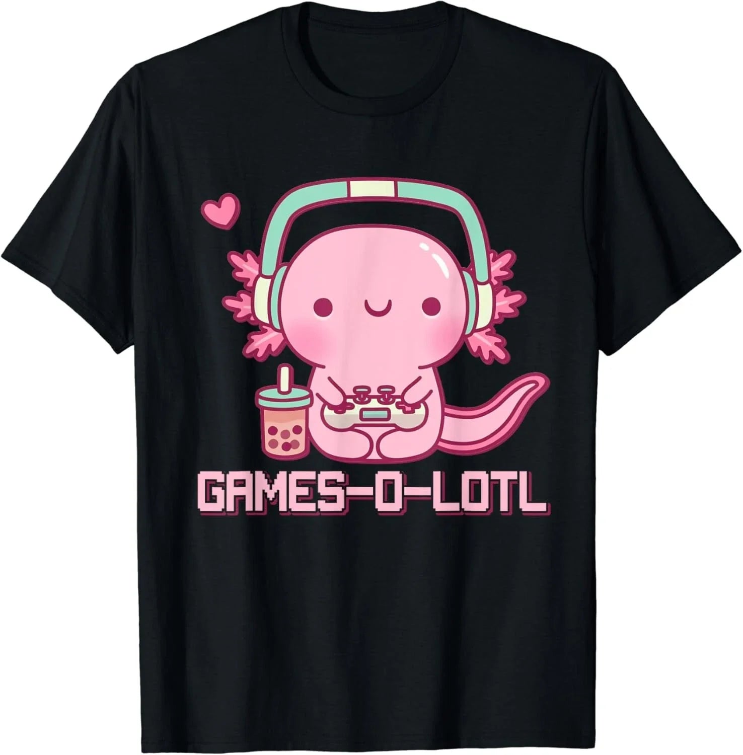 Gamesolotl Axolotl Video Games Kawaii Anime Gamer Boys Girls Gift Unisex T-Shirt Unisex T-shirt, Sweatshirt, Hoodie, Long Sleeve Tee - T-Shirt, Sweatshirt, Hoodie