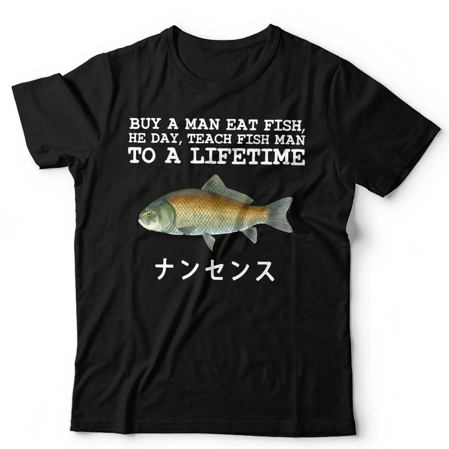 Buy A Man Eat Fish Tshirt Unisex Funny Meme Tok Shirt Sarcastic Gen Z Unisex T-shirt, Sweatshirt, Hoodie, Long Sleeve Tee - T-Shirt, Sweatshirt, Hoodie