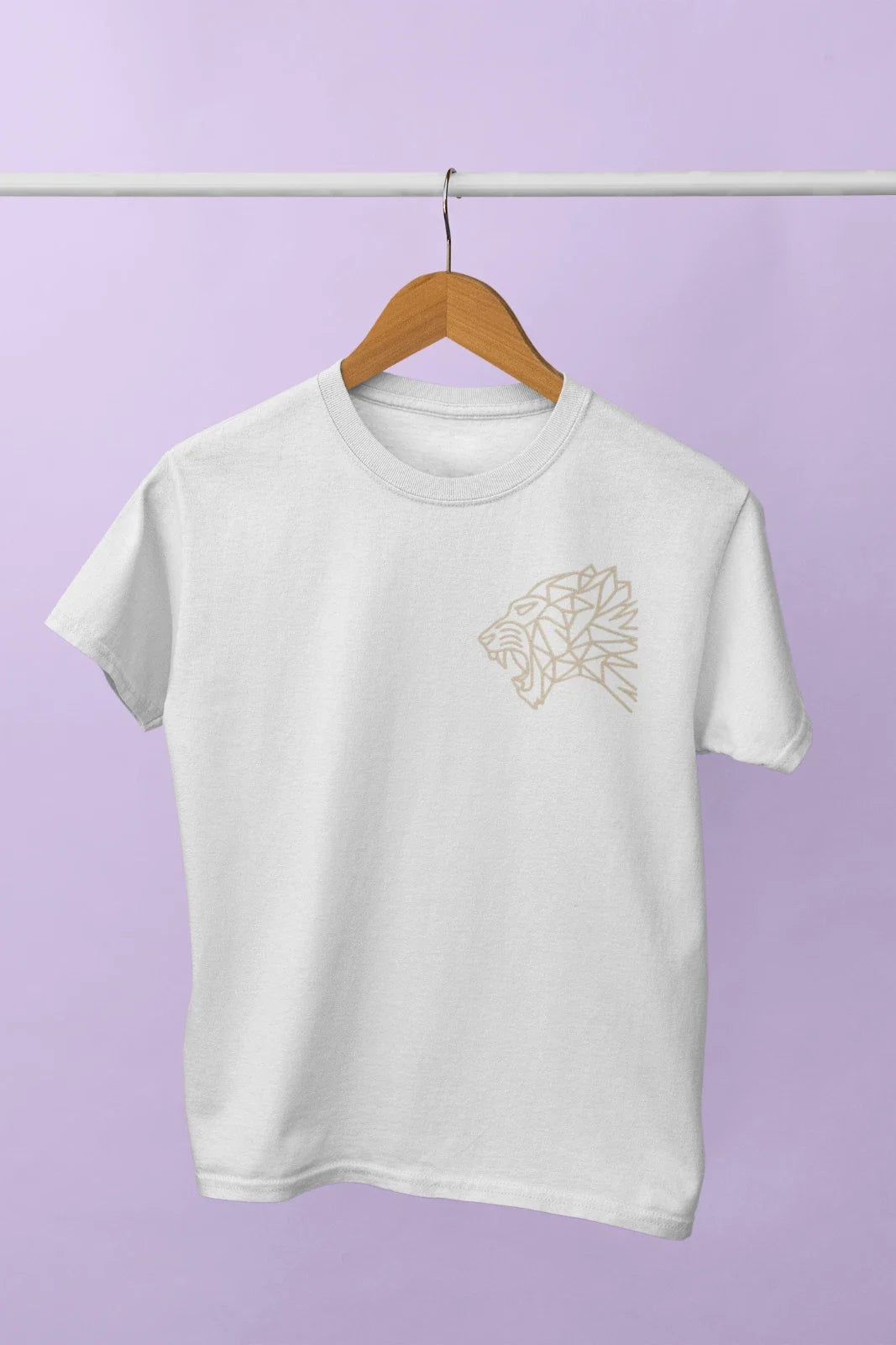 Geometric Lion Head T-Shirt Minimalist Animal Graphic Tee Unisex Cotton A163 Unisex T-shirt, Sweatshirt, Hoodie, Long Sleeve Tee - T-Shirt, Sweatshirt, Hoodie