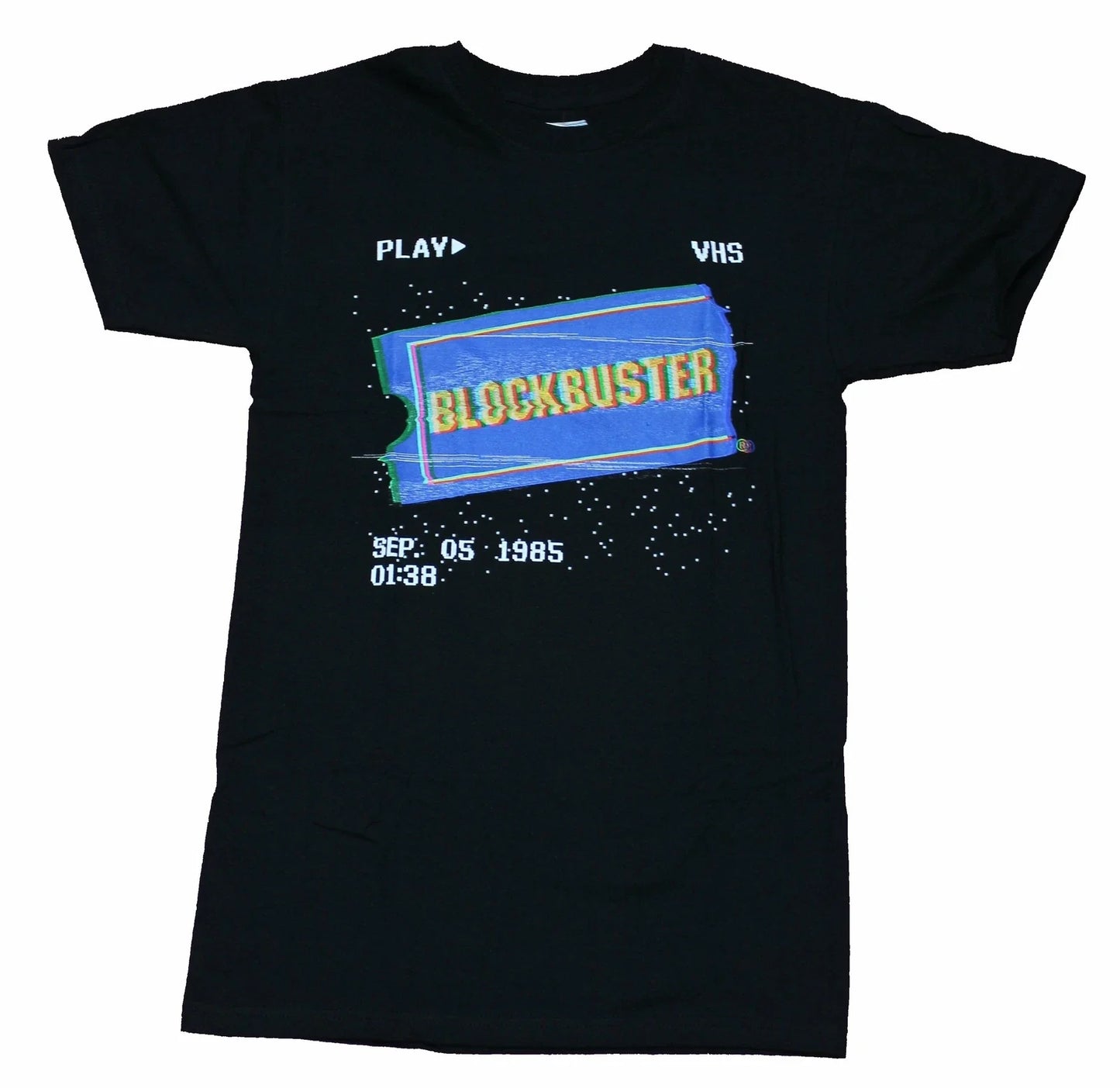 Blockbuster Adult New T-Shirt - Sep 05, 1985 VHS Play Pic Unisex T-shirt, Sweatshirt, Hoodie, Long Sleeve Tee - T-Shirt, Sweatshirt, Hoodie