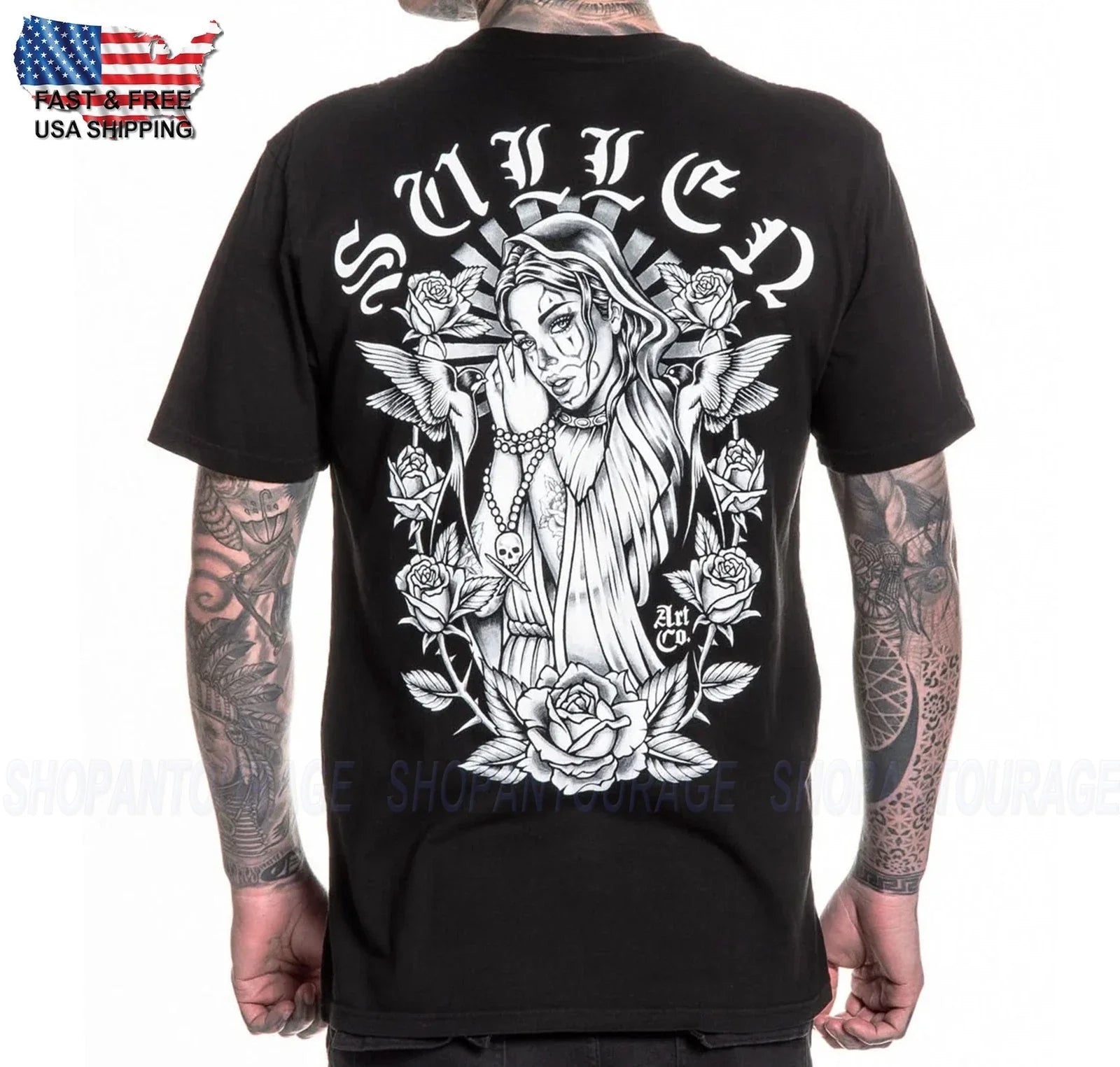 Sullen Art Collective Sanctuary Premium for SCM7676 Short Sleeve for Men Unisex T-shirt, Sweatshirt, Hoodie, Long Sleeve Tee - T-Shirt, Sweatshirt, Hoodie