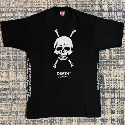 90s DEATH CIGARETTES Vintage T-Shirt Reprint Unisex T-shirt, Sweatshirt, Hoodie, Long Sleeve Tee - T-Shirt, Sweatshirt, Hoodie