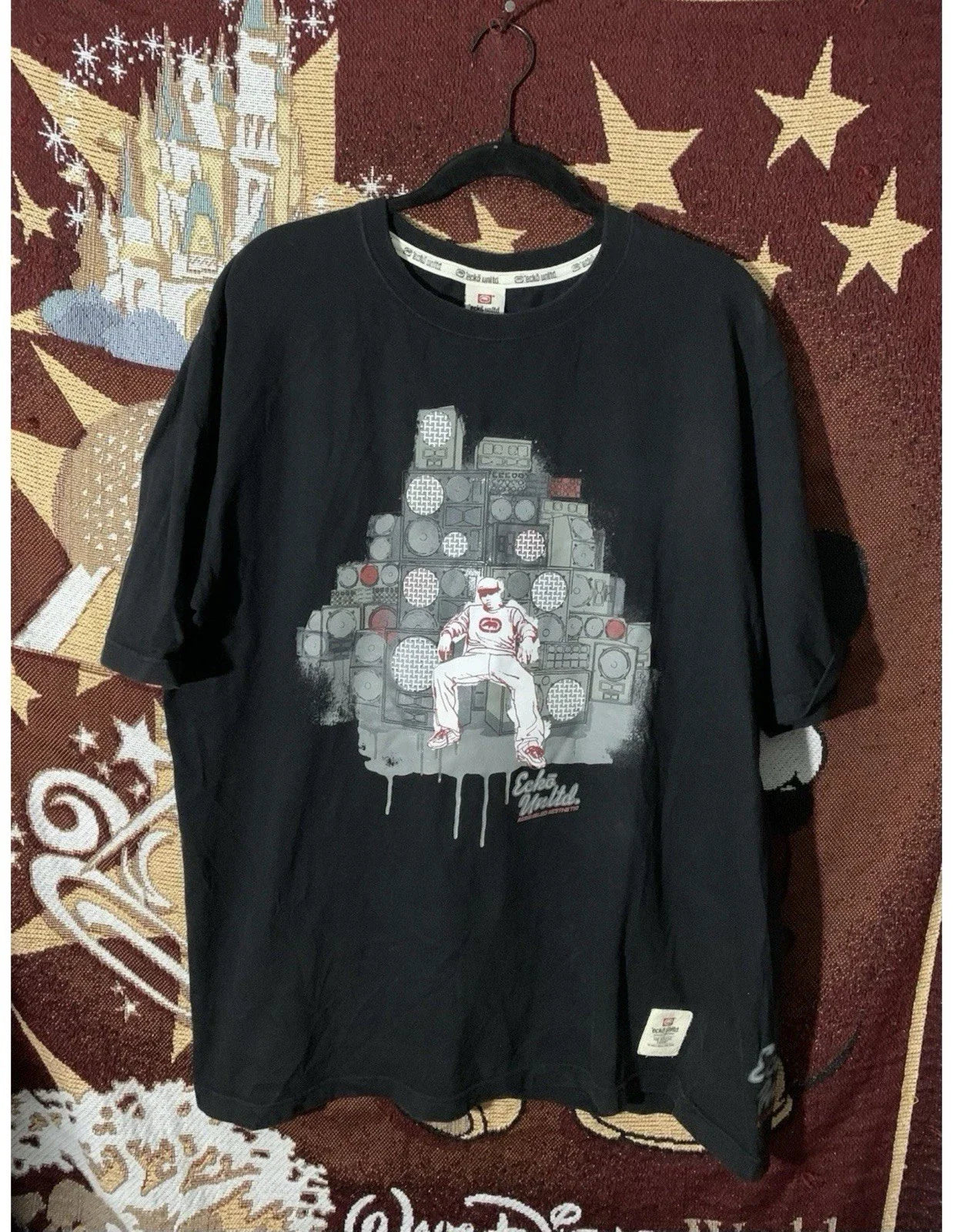 Y2K VTG Ecko Unltd Mens Classic T-Shirt Black Hip Hop Rhino Graphic Boombox XL Unisex T-shirt, Sweatshirt, Hoodie, Long Sleeve Tee - T-Shirt, Sweatshirt, Hoodie