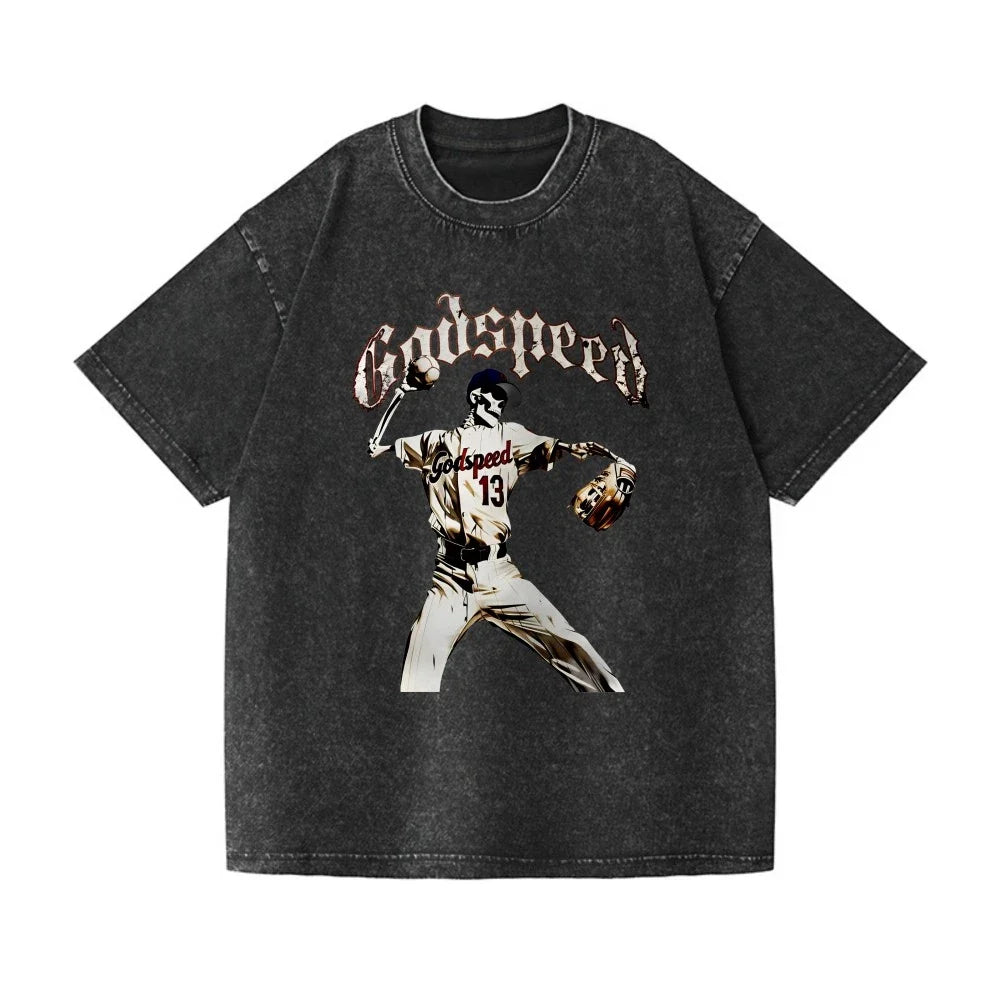 Unisex Godspeed Skeleton Baseball Gift Tee Gothic Sports Fan Casual T-Shirt Unisex T-shirt, Sweatshirt, Hoodie, Long Sleeve Tee - T-Shirt, Sweatshirt, Hoodie