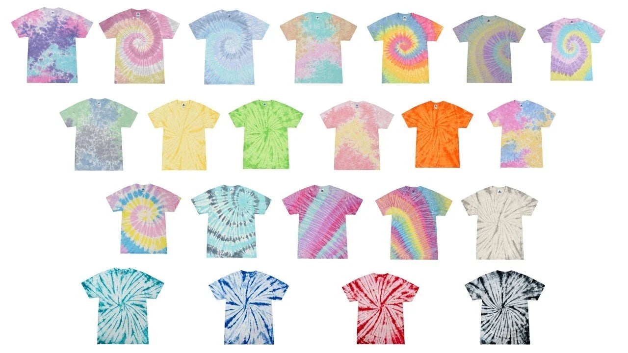 Tie Dye T-Shirts Cool Pastel Colors Kids & Adult Short Sleeve Cotton Colortone Unisex T-shirt, Sweatshirt, Hoodie, Long Sleeve Tee - T-Shirt, Sweatshirt, Hoodie