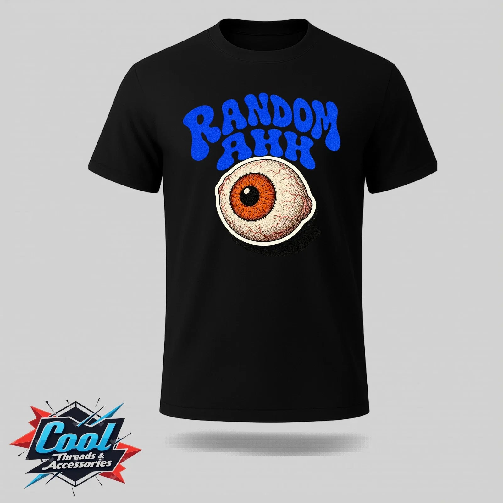 Cool Threads Unisex T Shirt Random Ahh Eyeball Graphic Print Black Crew Neck Unisex T-shirt, Sweatshirt, Hoodie, Long Sleeve Tee - T-Shirt, Sweatshirt, Hoodie