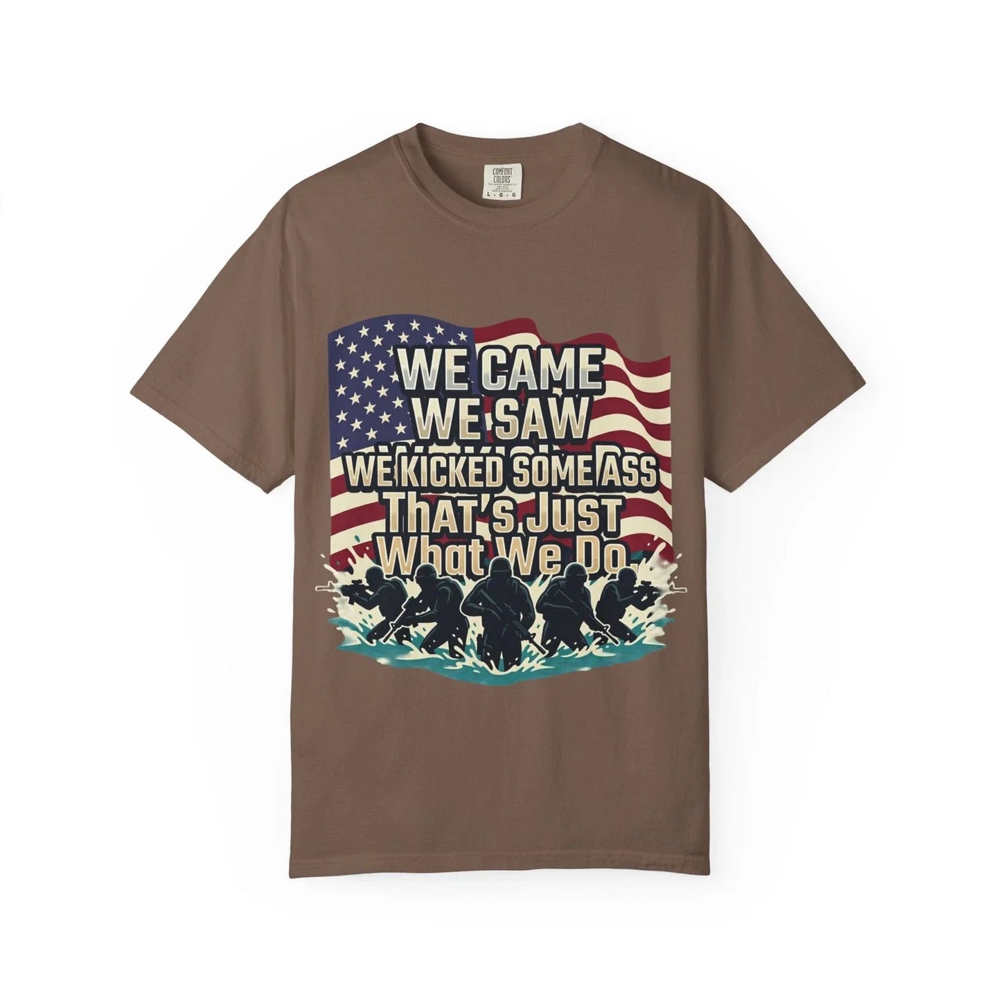We Came We Saw We Kicked Some Ass T-shirt | American Flag Military Silhouette Unisex T-shirt, Sweatshirt, Hoodie, Long Sleeve Tee - T-Shirt, Sweatshirt, Hoodie