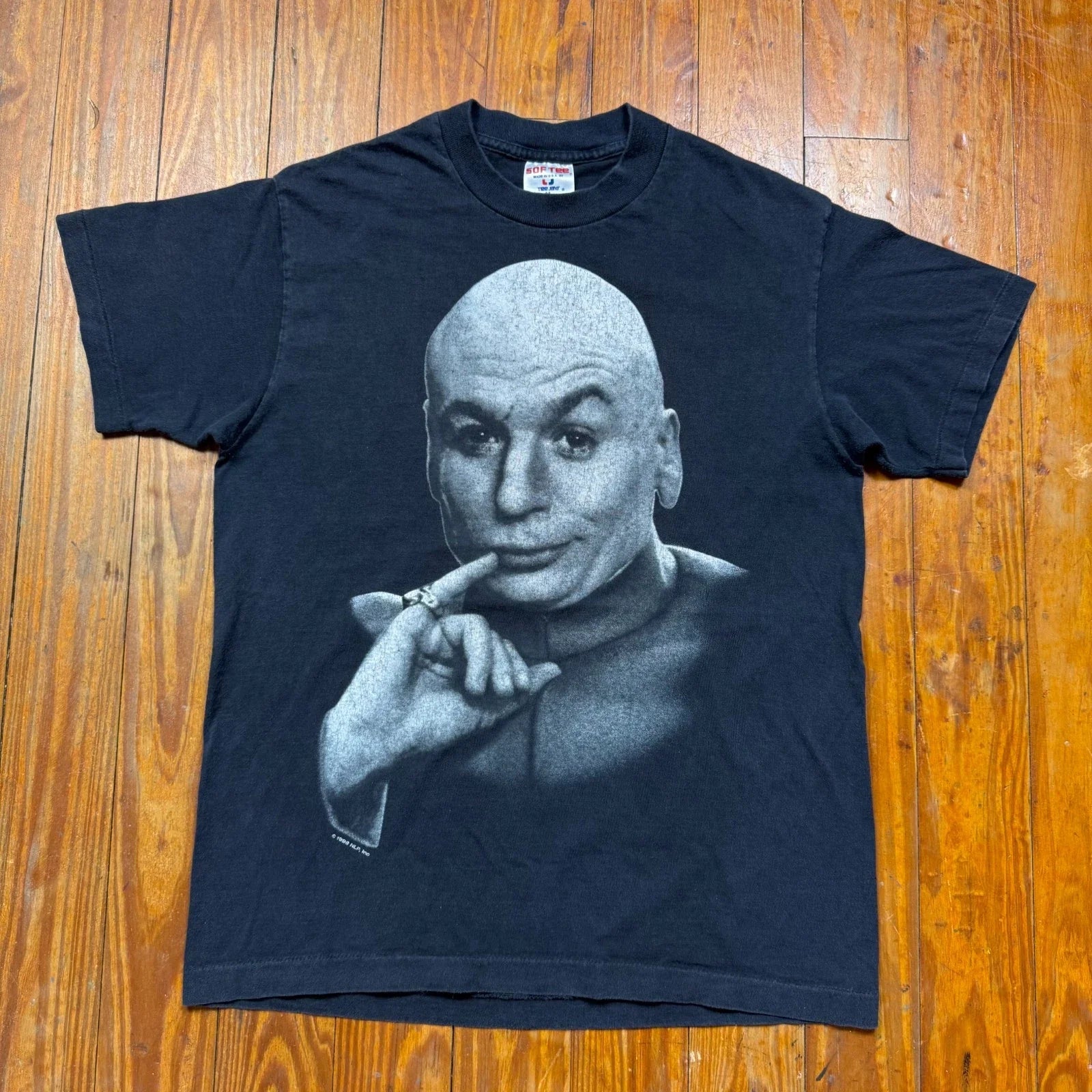 Vintage Austin Powers Dr Evil Shirt Mens Size Medium Black Movie Promo 1998 90s Unisex T-shirt, Sweatshirt, Hoodie, Long Sleeve Tee - T-Shirt, Sweatshirt, Hoodie