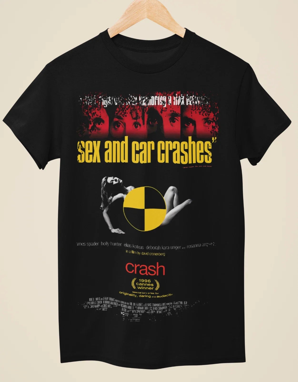 Crash - Movie Poster Inspired Unisex Black T-Shirt Unisex T-shirt, Sweatshirt, Hoodie, Long Sleeve Tee - T-Shirt, Sweatshirt, Hoodie