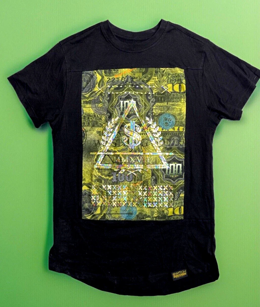 Switch Remarkable T-Shirt Money $$$ Graphic reflective lettering iridescent   M Unisex T-shirt, Sweatshirt, Hoodie, Long Sleeve Tee - T-Shirt, Sweatshirt, Hoodie