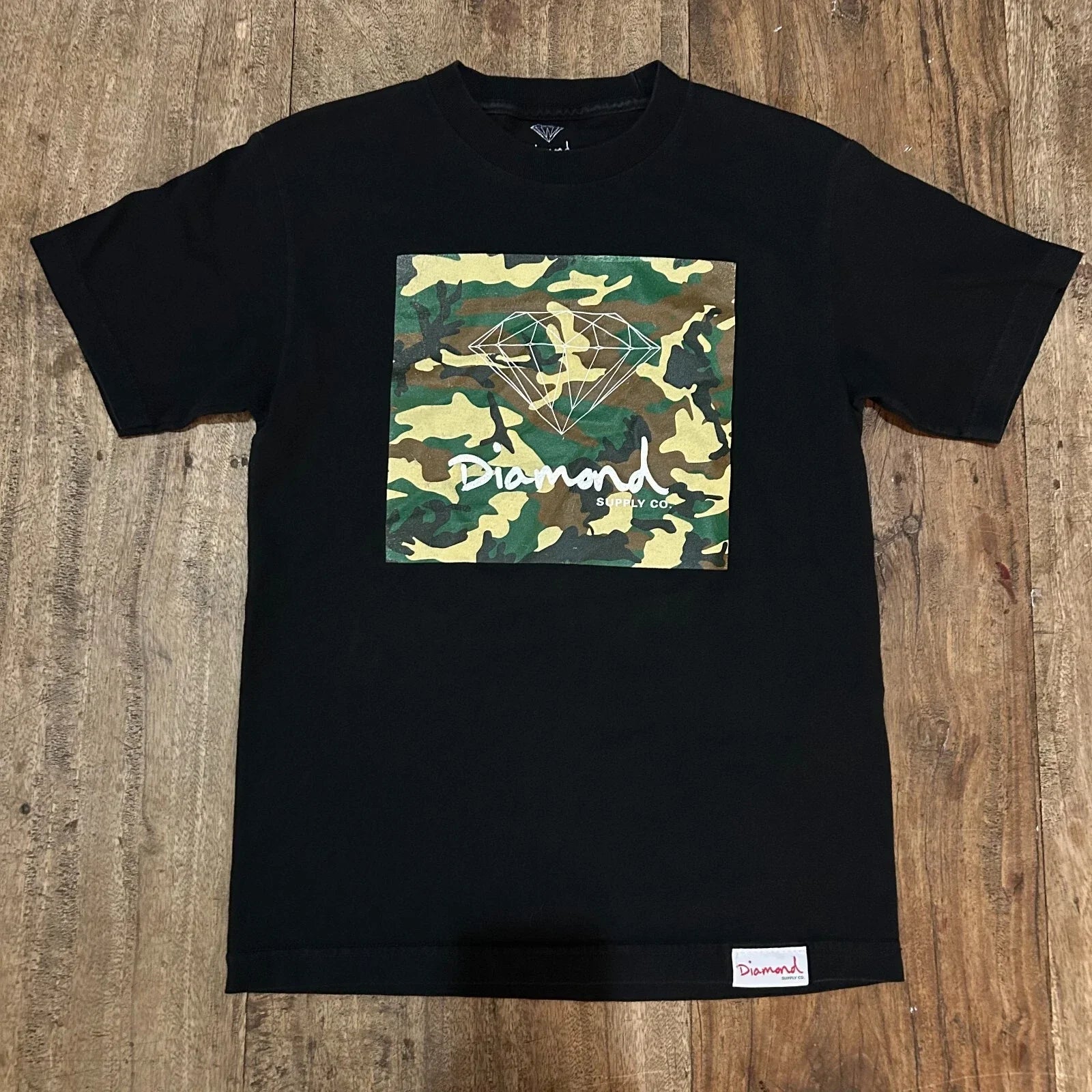 Diamond Supply Co T-Shirt CAMOUFLAGE Street Wear Fashion 100% Cotton Sz SMALL Unisex T-shirt, Sweatshirt, Hoodie, Long Sleeve Tee - T-Shirt, Sweatshirt, Hoodie