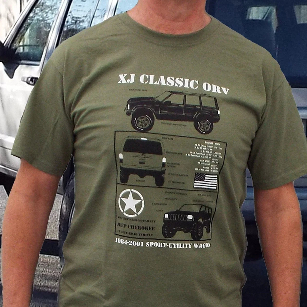 XJ Screen Printed Cherokee T-Shirt: 1984-2001 Classic Car 100% cotton Unisex T-shirt, Sweatshirt, Hoodie, Long Sleeve Tee - T-Shirt, Sweatshirt, Hoodie