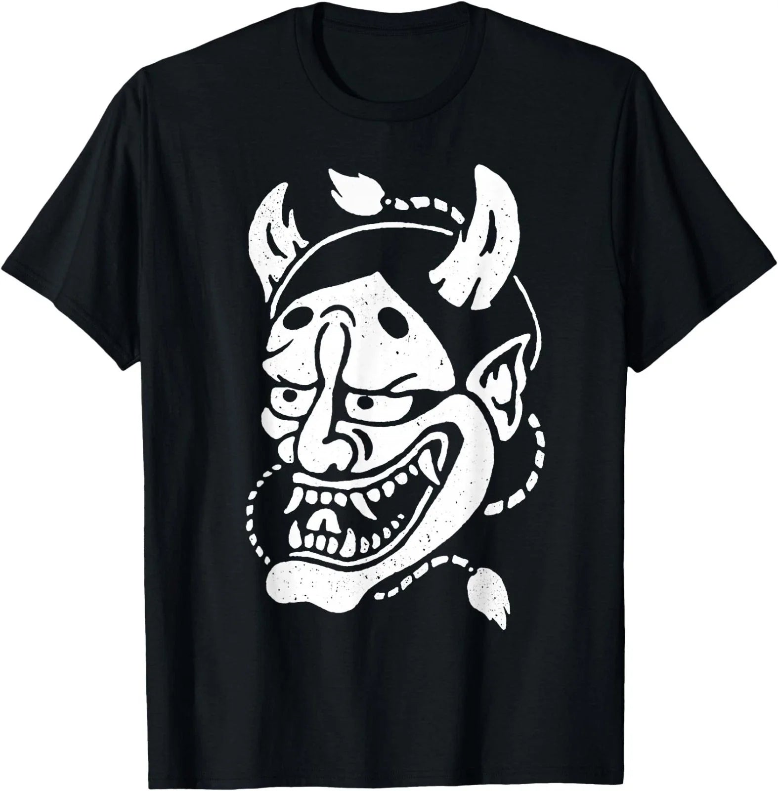 Urban Empyre Hannya Mask Oni Demon T-Shirt, Small, Black Unisex T-shirt, Sweatshirt, Hoodie, Long Sleeve Tee - T-Shirt, Sweatshirt, Hoodie