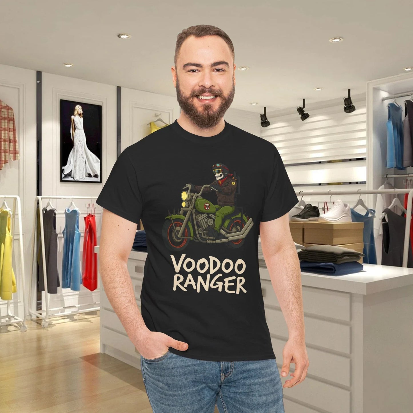 Voodoo Ranger Motorcycle Enthusiast Rider Graphic Top T-Shirt Unisex T-shirt, Sweatshirt, Hoodie, Long Sleeve Tee - T-Shirt, Sweatshirt, Hoodie