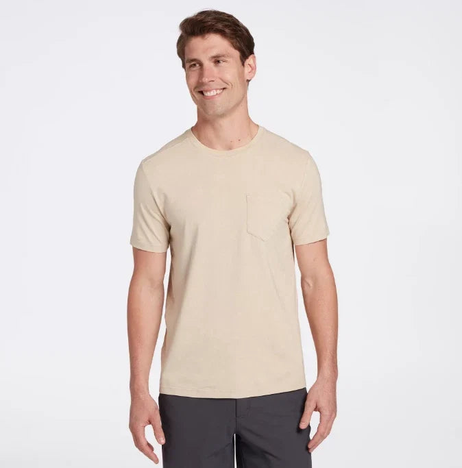 VRST Men's Essential Pocket Tee T-Shirt Stone Quarry (Beige) Small Unisex T-shirt, Sweatshirt, Hoodie, Long Sleeve Tee - T-Shirt, Sweatshirt, Hoodie