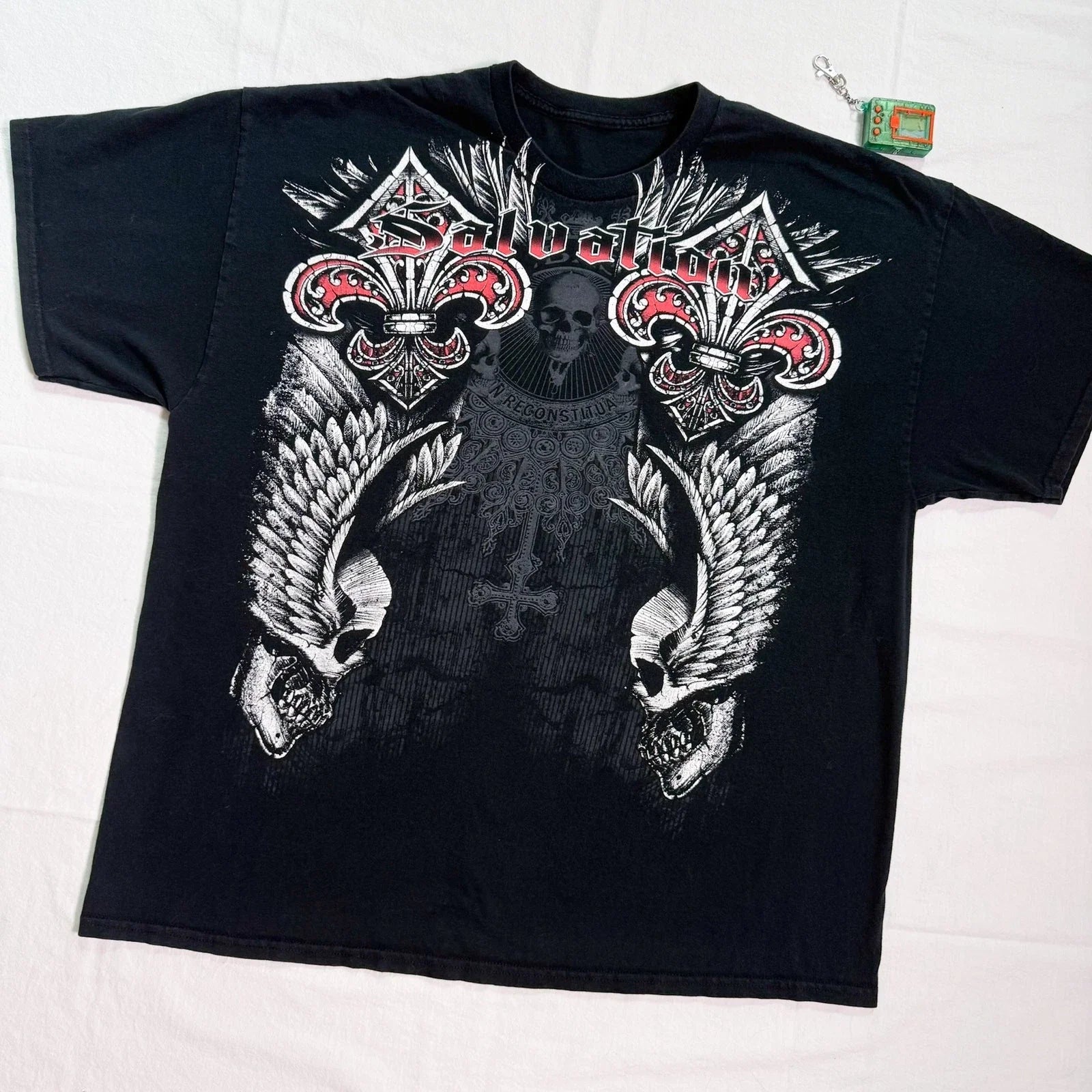 Vtg Y2K Salvation Grunge Skulls Affliction Style T-Shirt - XXL Unisex T-shirt, Sweatshirt, Hoodie, Long Sleeve Tee - T-Shirt, Sweatshirt, Hoodie