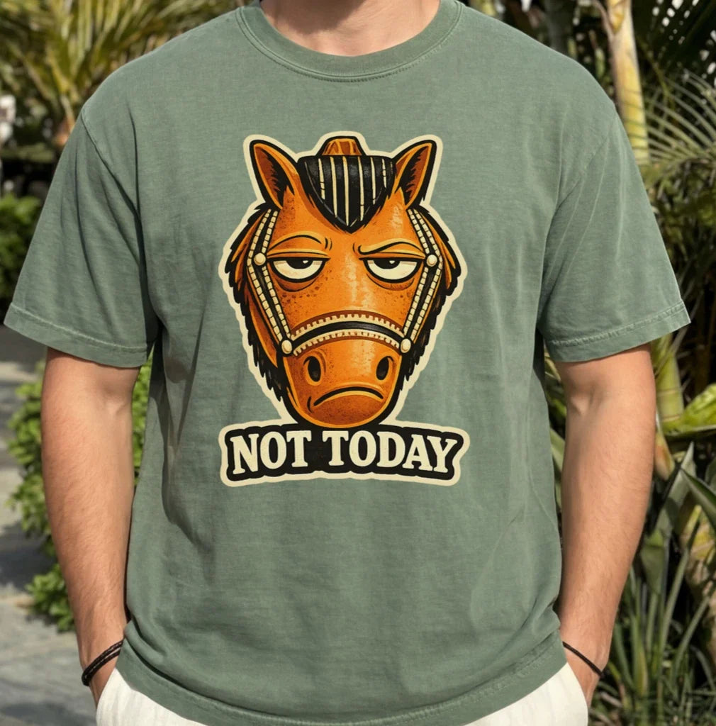 Funny Sarcastic Humor Horse Tee Introvert Not Today T Shirt Antisocial Gift Idea Unisex T-shirt, Sweatshirt, Hoodie, Long Sleeve Tee - T-Shirt, Sweatshirt, Hoodie