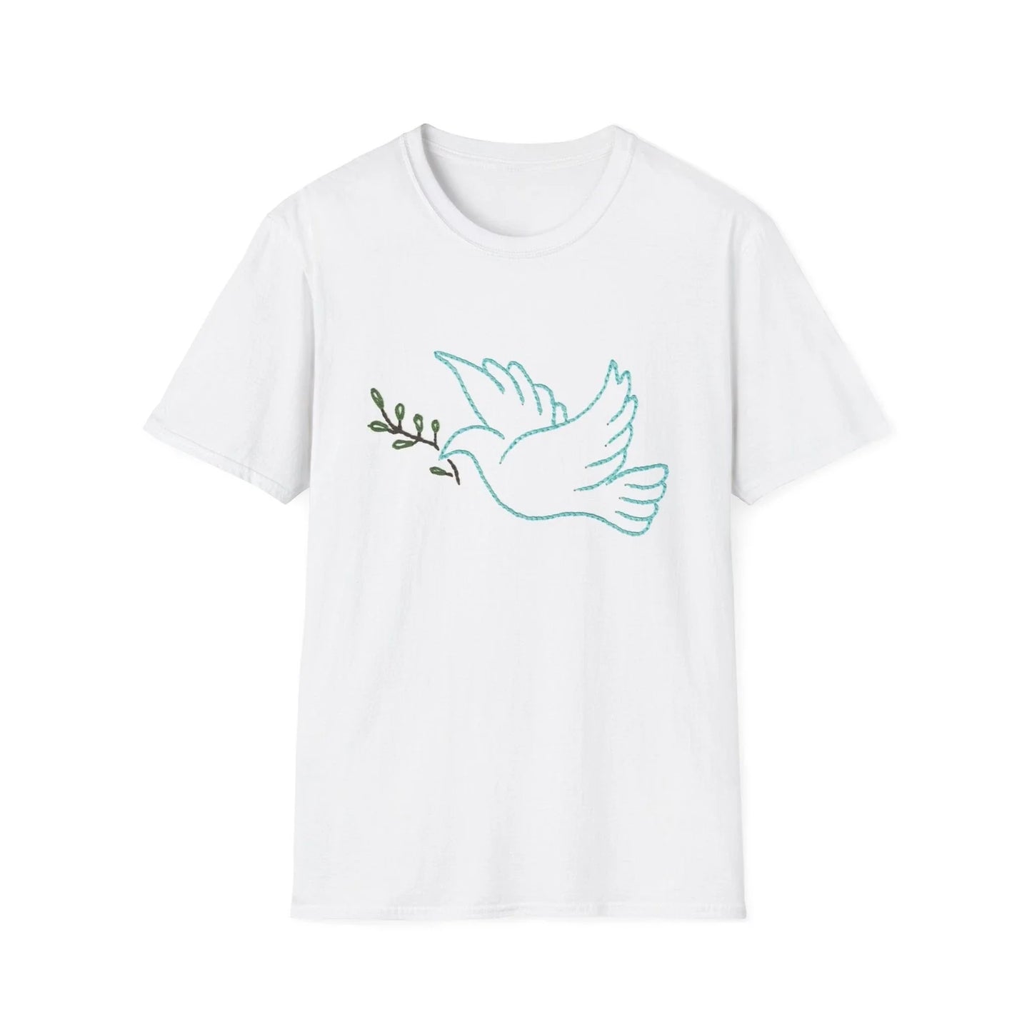 Calm Dove Unisex Softstyle T-Shirt, Peace Tee, Gift for nature lovers, Natural Unisex T-shirt, Sweatshirt, Hoodie, Long Sleeve Tee - T-Shirt, Sweatshirt, Hoodie