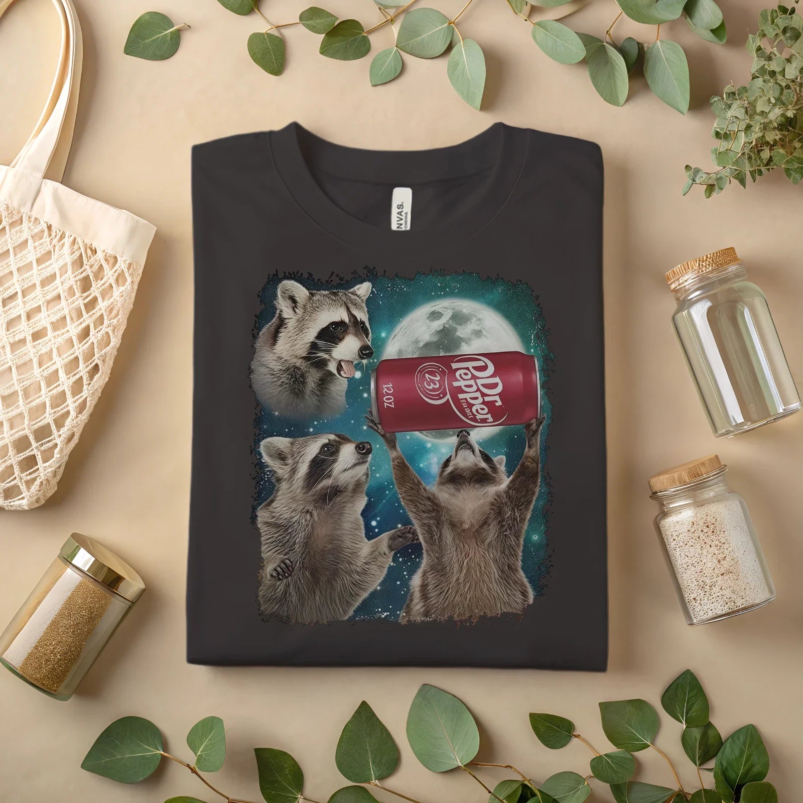 Dr Pepper Funny Raccoon Moon T-Shirt  Cute Cosmic Animal Graphic TeeA180 Unisex T-shirt, Sweatshirt, Hoodie, Long Sleeve Tee - T-Shirt, Sweatshirt, Hoodie