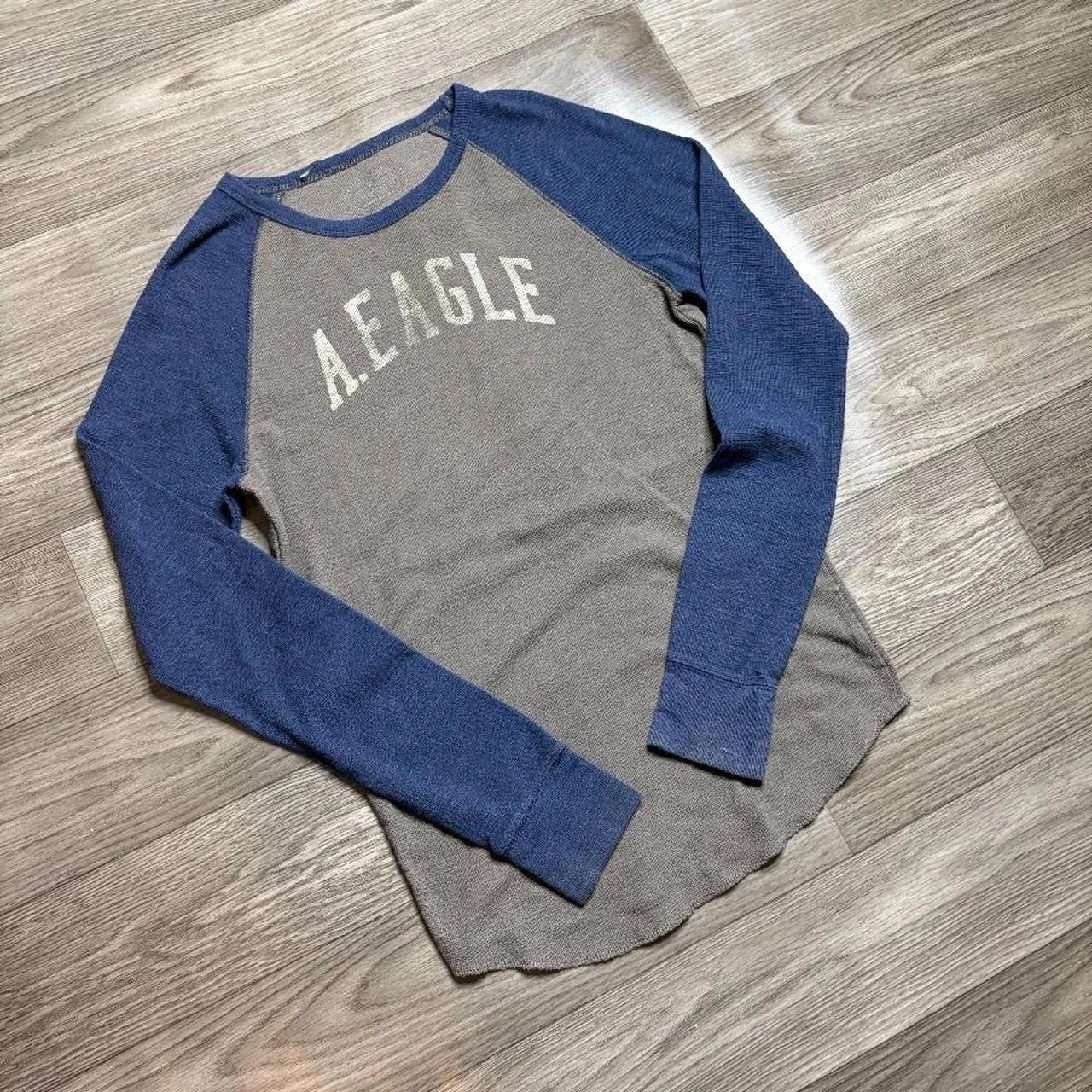 Y2K Faded Goth Grunge Emo American Eagle Thermal Raglan Long Sleeve Long Sleeve Unisex T-shirt, Sweatshirt, Hoodie, Long Sleeve Tee - T-Shirt, Sweatshirt, Hoodie