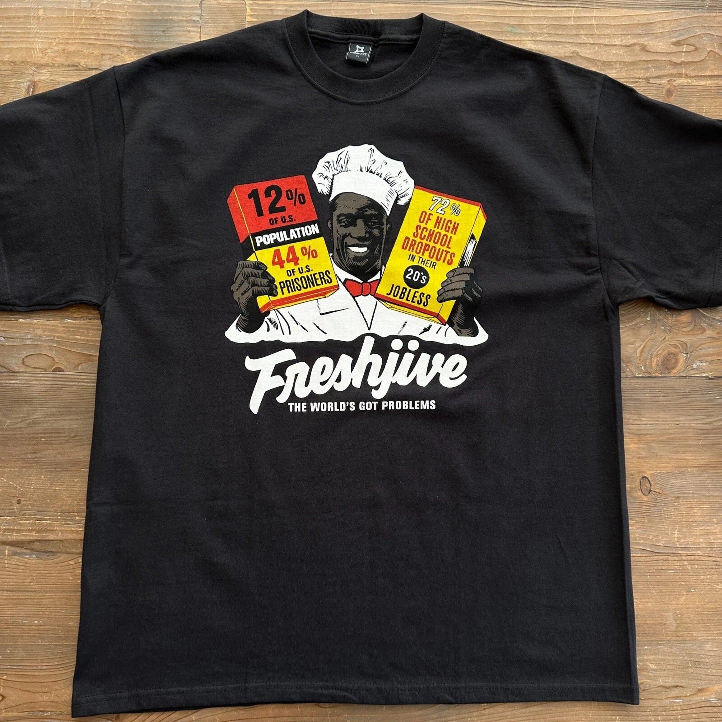 Extremely Rare Vintage New From 2008 Freshjive "Problems" Men's T-Shirt Black Unisex T-shirt, Sweatshirt, Hoodie, Long Sleeve Tee - T-Shirt, Sweatshirt, Hoodie