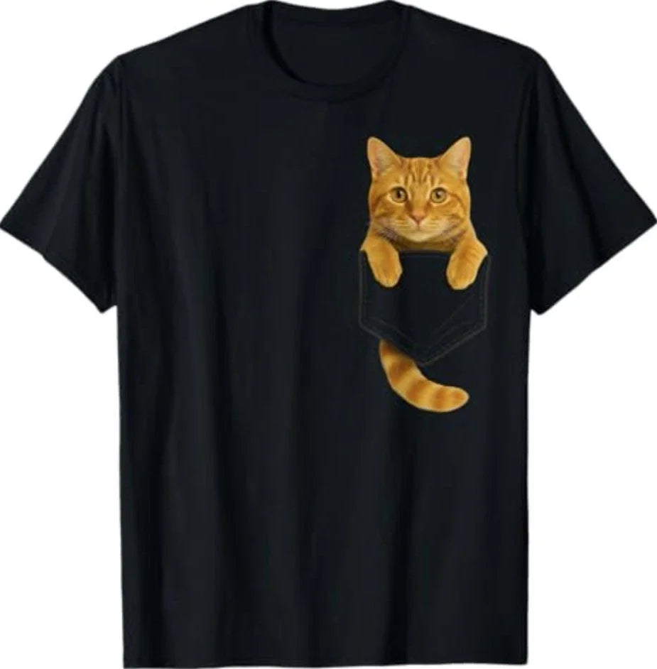 Cute Tabby Cat Pocket Funny Gifts Cat Mom Cat Dad Cat Lover T-Shirt Unisex T-shirt, Sweatshirt, Hoodie, Long Sleeve Tee - T-Shirt, Sweatshirt, Hoodie