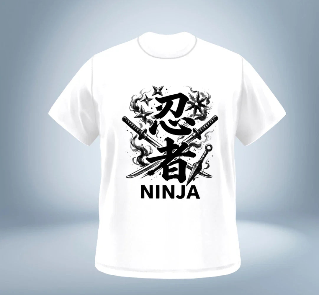 KANJI Collection  NINJA T-ShirtWhiteOriginal Tokyo Treasures Japan Unisex T-shirt, Sweatshirt, Hoodie, Long Sleeve Tee - T-Shirt, Sweatshirt, Hoodie