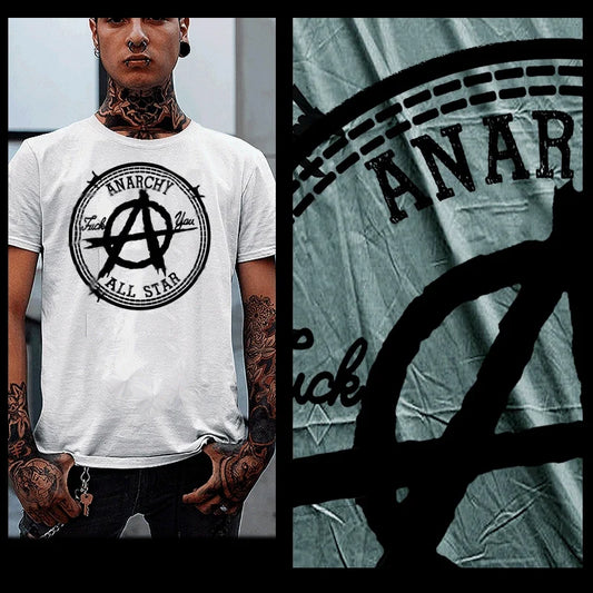 Anarchy T-Shirt British 80s Punk Culture F word you Riot acts size S-2XL tee Unisex T-shirt, Sweatshirt, Hoodie, Long Sleeve Tee - T-Shirt, Sweatshirt, Hoodie