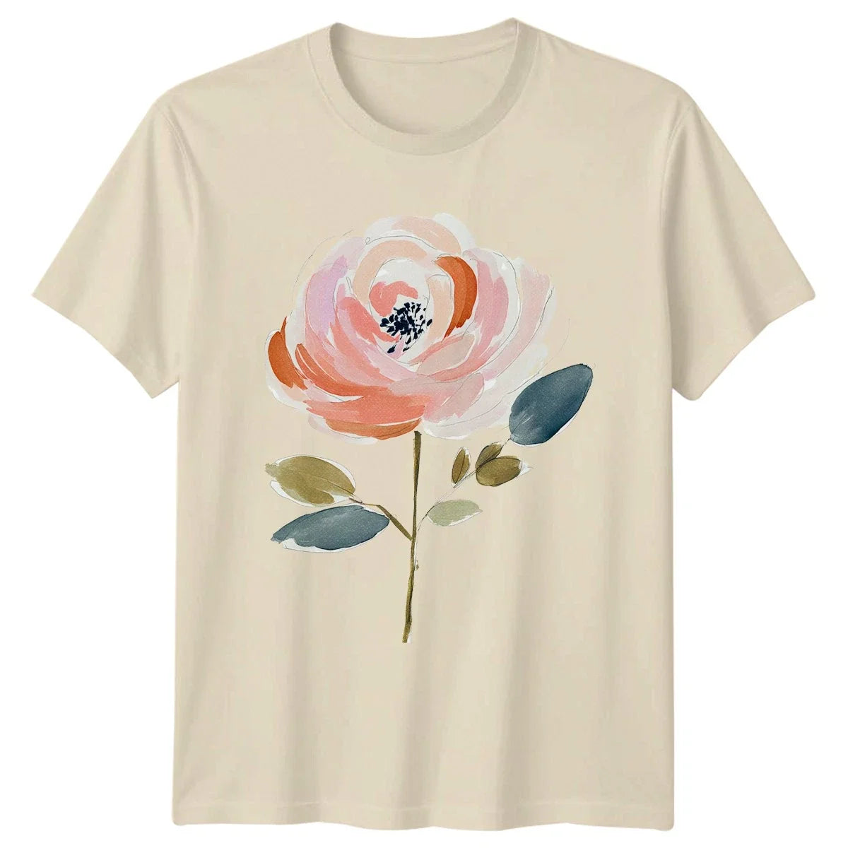 Boho Watercolor Floral Art Womens T-Shirt Botanical Flower Mothers Day Gift Unisex T-shirt, Sweatshirt, Hoodie, Long Sleeve Tee - T-Shirt, Sweatshirt, Hoodie