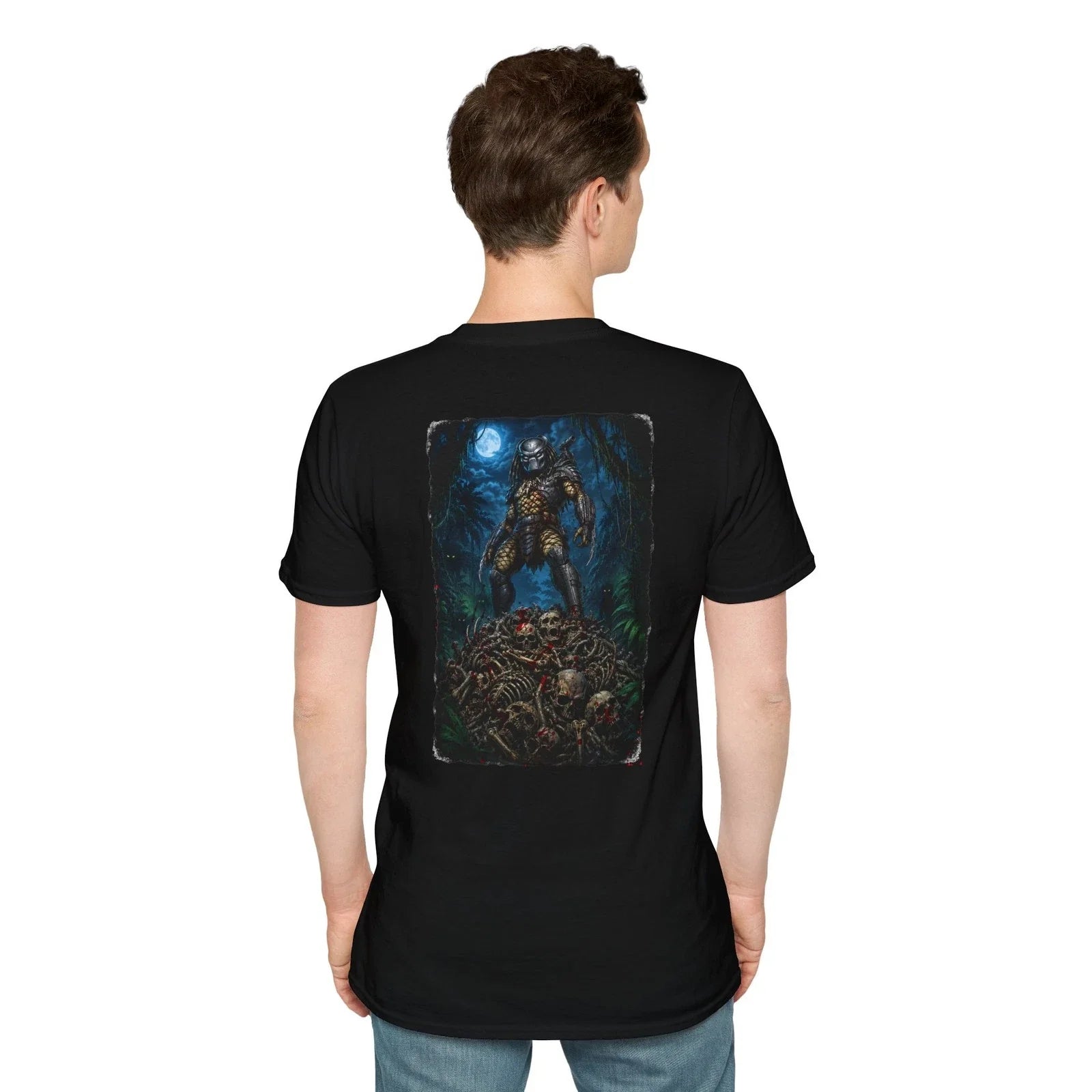 predator bone pile back only  T-Shirt | Plain Pocketless Shirt Unisex T-shirt, Sweatshirt, Hoodie, Long Sleeve Tee - T-Shirt, Sweatshirt, Hoodie
