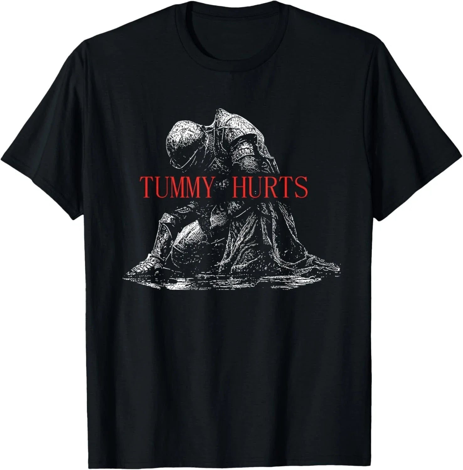 Tummy Hurts Funny Medieval Knight Dark Humor Art T-Shirt unisex T-Shirt Unisex T-shirt, Sweatshirt, Hoodie, Long Sleeve Tee - T-Shirt, Sweatshirt, Hoodie