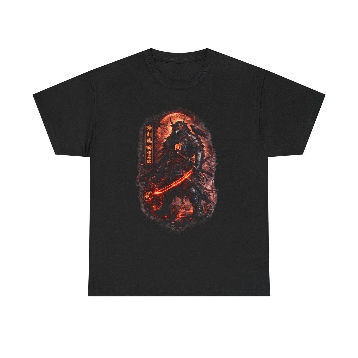 Cyber Samurai Raven T-Shirt | Japanese Streetwear Graphic Tee Unisex T-shirt, Sweatshirt, Hoodie, Long Sleeve Tee - T-Shirt, Sweatshirt, Hoodie