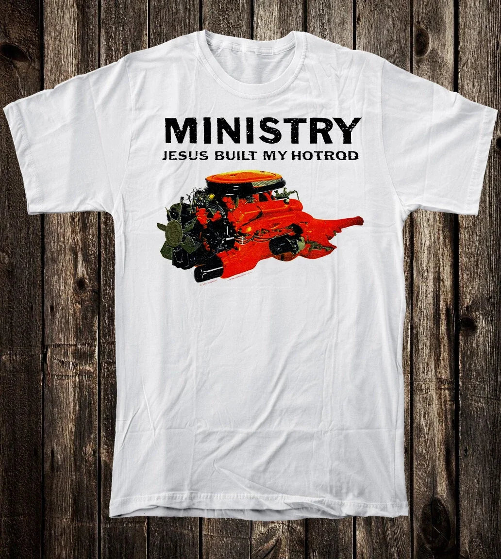 Retro Tee T Shirt 100% Cotton 80's 90's Style Ministry Jesus Built My Hot Rod Unisex T-shirt, Sweatshirt, Hoodie, Long Sleeve Tee - T-Shirt, Sweatshirt, Hoodie