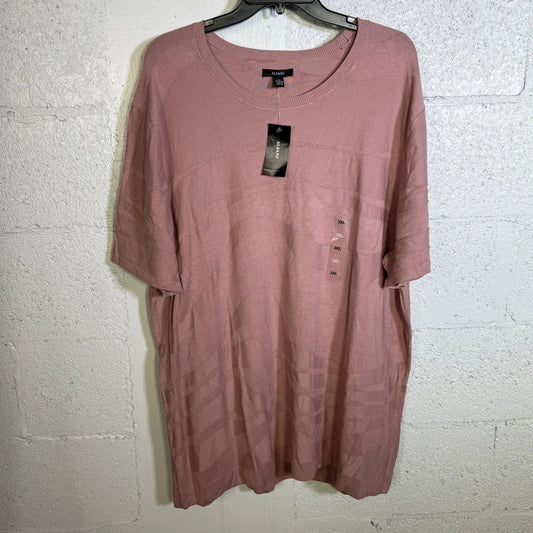 Alfani Men's Tonal Wave Knit Jacquard T-Shirt, Pottery Clay (pink)  3XL Unisex T-shirt, Sweatshirt, Hoodie, Long Sleeve Tee - T-Shirt, Sweatshirt, Hoodie