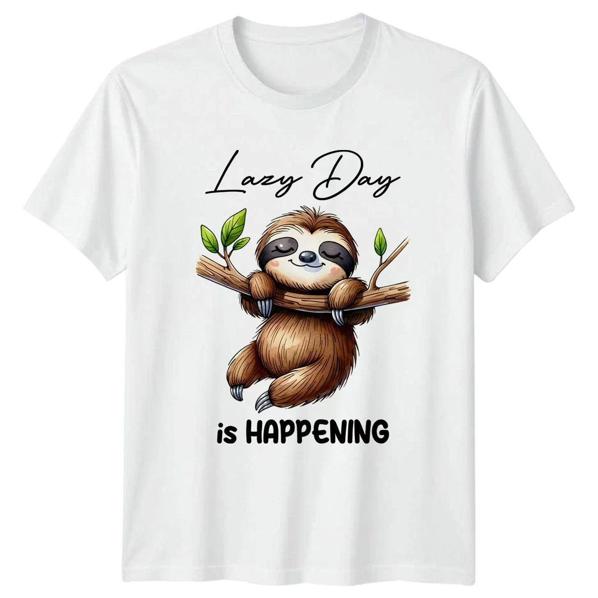 Lazy Day Is Happening T-Shirt Sloth Relaxation Animals Gift For Him And Her Unisex T-shirt, Sweatshirt, Hoodie, Long Sleeve Tee - T-Shirt, Sweatshirt, Hoodie