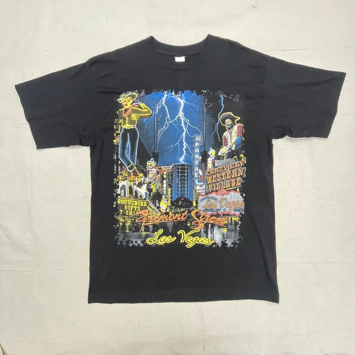 Y2K Fremont Street Las Vegas Graphic Tee - Oversized XL - 2000s Hip-Hop Style Unisex T-shirt, Sweatshirt, Hoodie, Long Sleeve Tee - T-Shirt, Sweatshirt, Hoodie